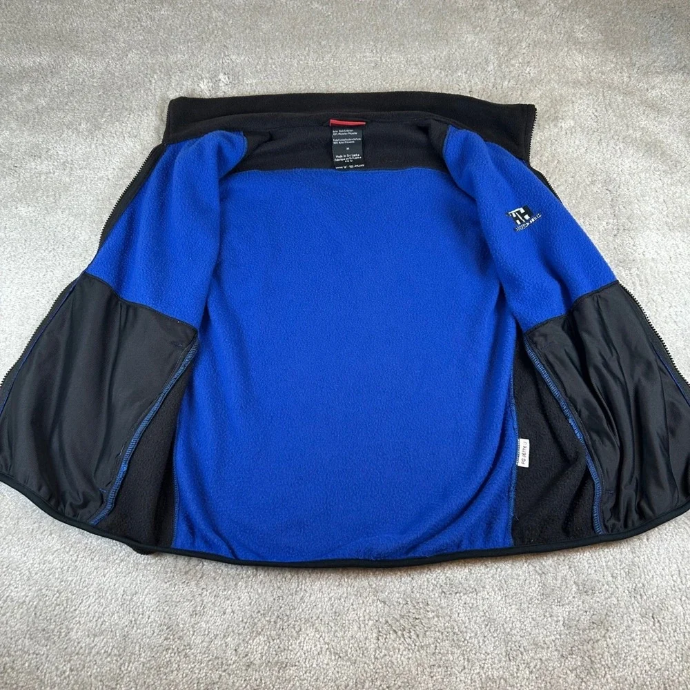 Vintage Helly Hansen Men's Fleece Vest Blue Black Full Zip Mock Neck PG-U Size M